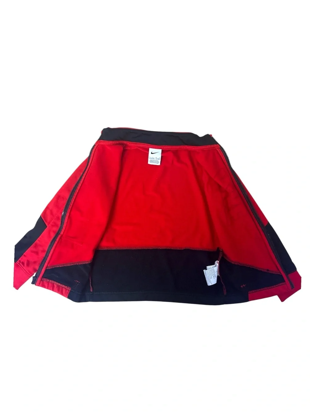 Nike Kids Red And Black Color-Block Athletic Sporty Track Jacket Boys Size 7
